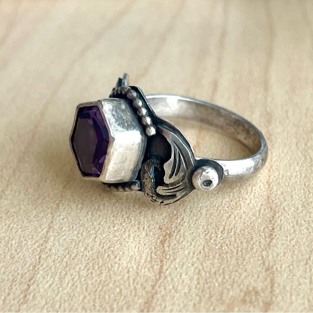 Handmade Alexandrite silver ring - Picture 6 of 14